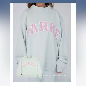 Parke Something Blue + Sprinkle Birthday Varsity Mockneck SOLD OUT AND NWT